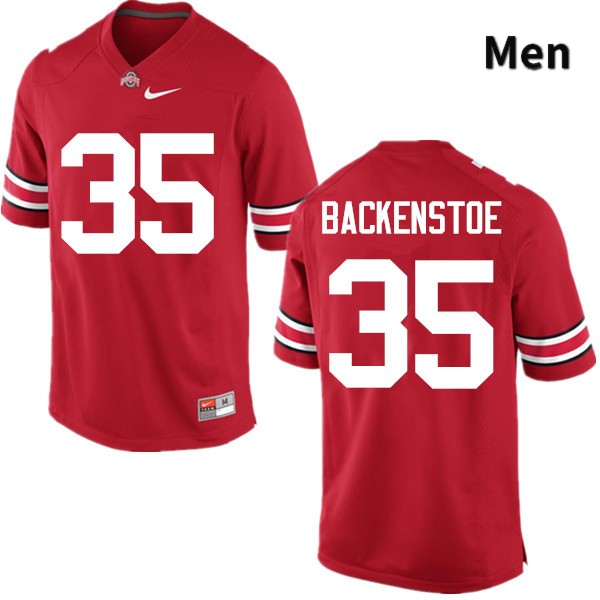 Men's Ohio State Buckeyes #35 Alex Backenstoe Red Game College Stitched Football Jersey 23WN043TL